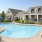 a swimming pool in a backyard
