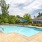 a swimming pool in a backyard