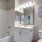 a bathroom with a shower and toilet